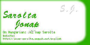 sarolta jonap business card